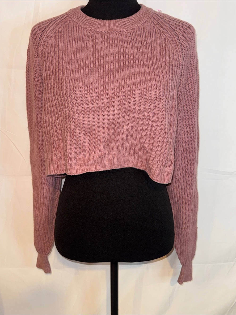 Ribbed Knit Cropped Sweater